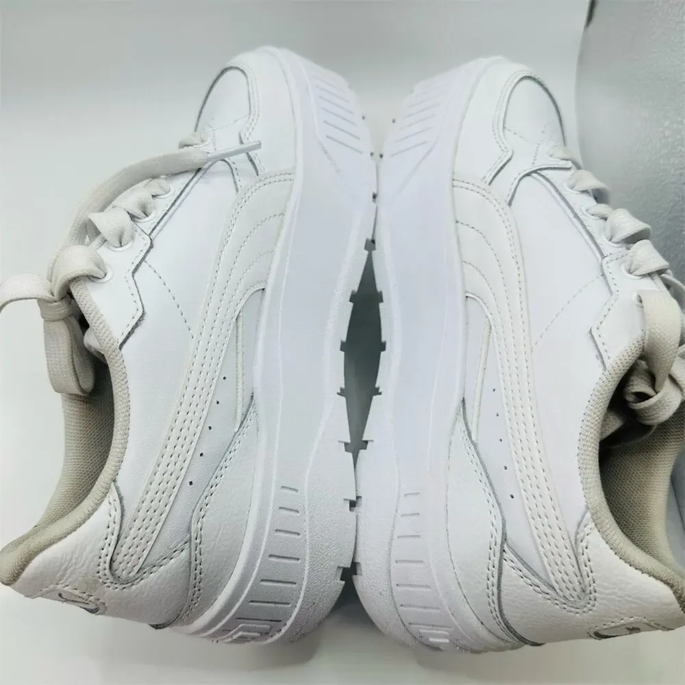 PUMA Karmen II Idol Girls Sneakers White Lace-Up Platform Size 4.5 Youth